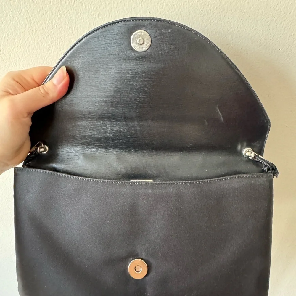 Givenchy 70’s Black Satin Shoulder Bag